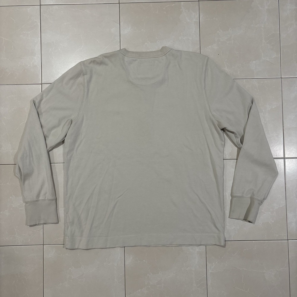 Buck Mason Thermal Henley Base Layer Shirt Men's XL White Pullover Sweater Knit - Picture 6 of 8